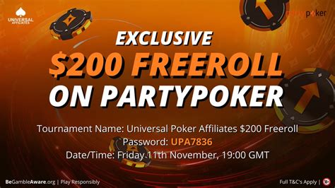 jackpot freerolls open to all password partypoker
